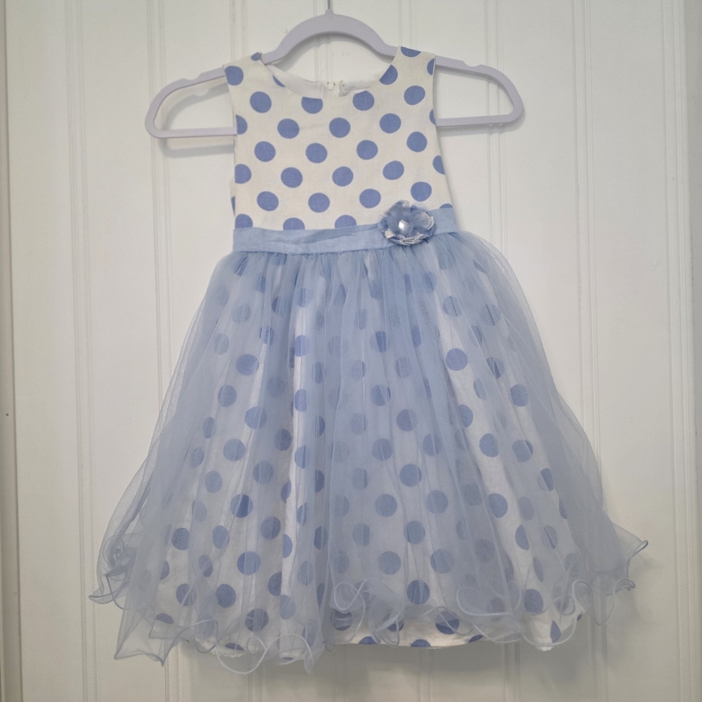 Rare Editions Blue and White Dress